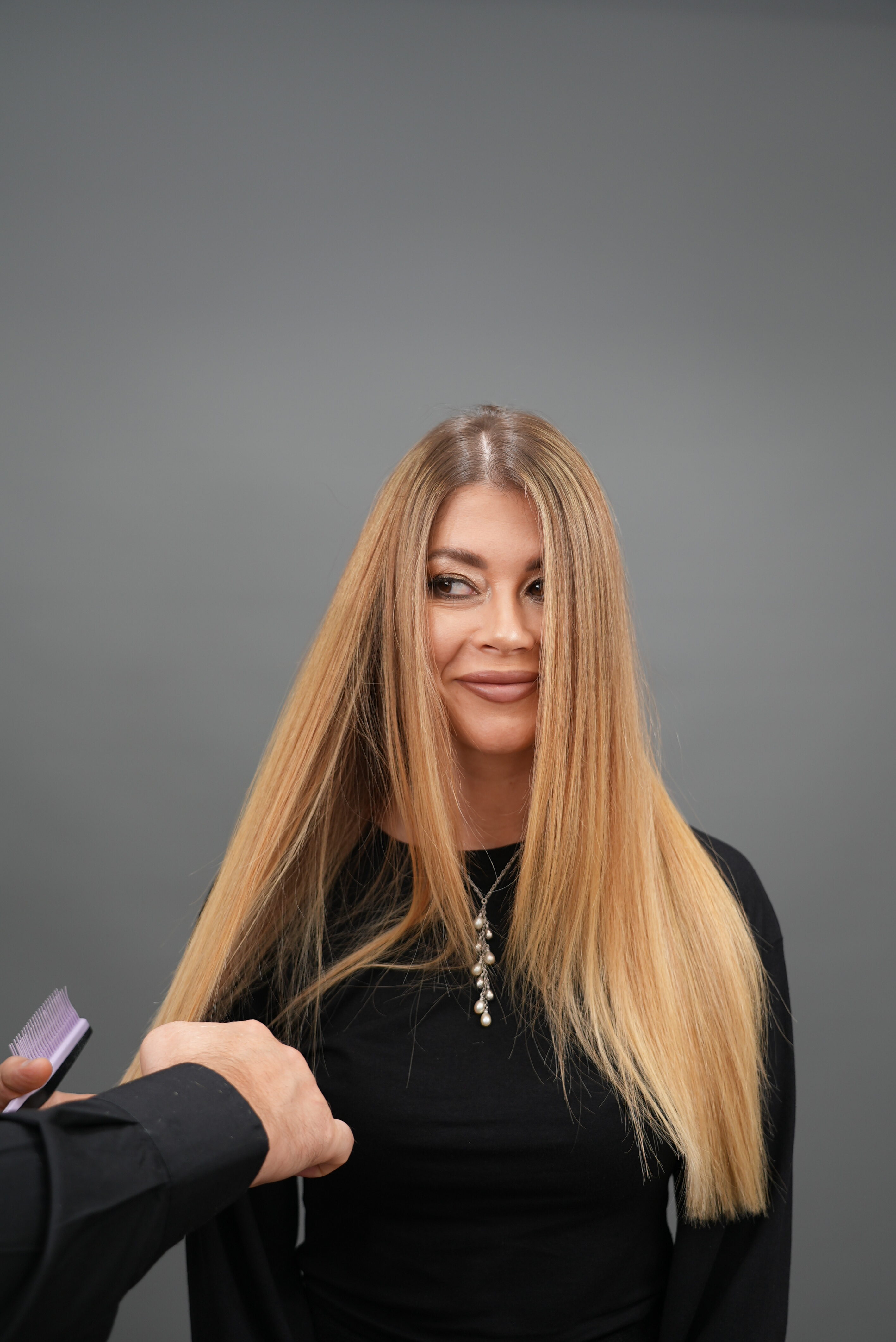 Tecnica di sfumature con elementi di cotonatura