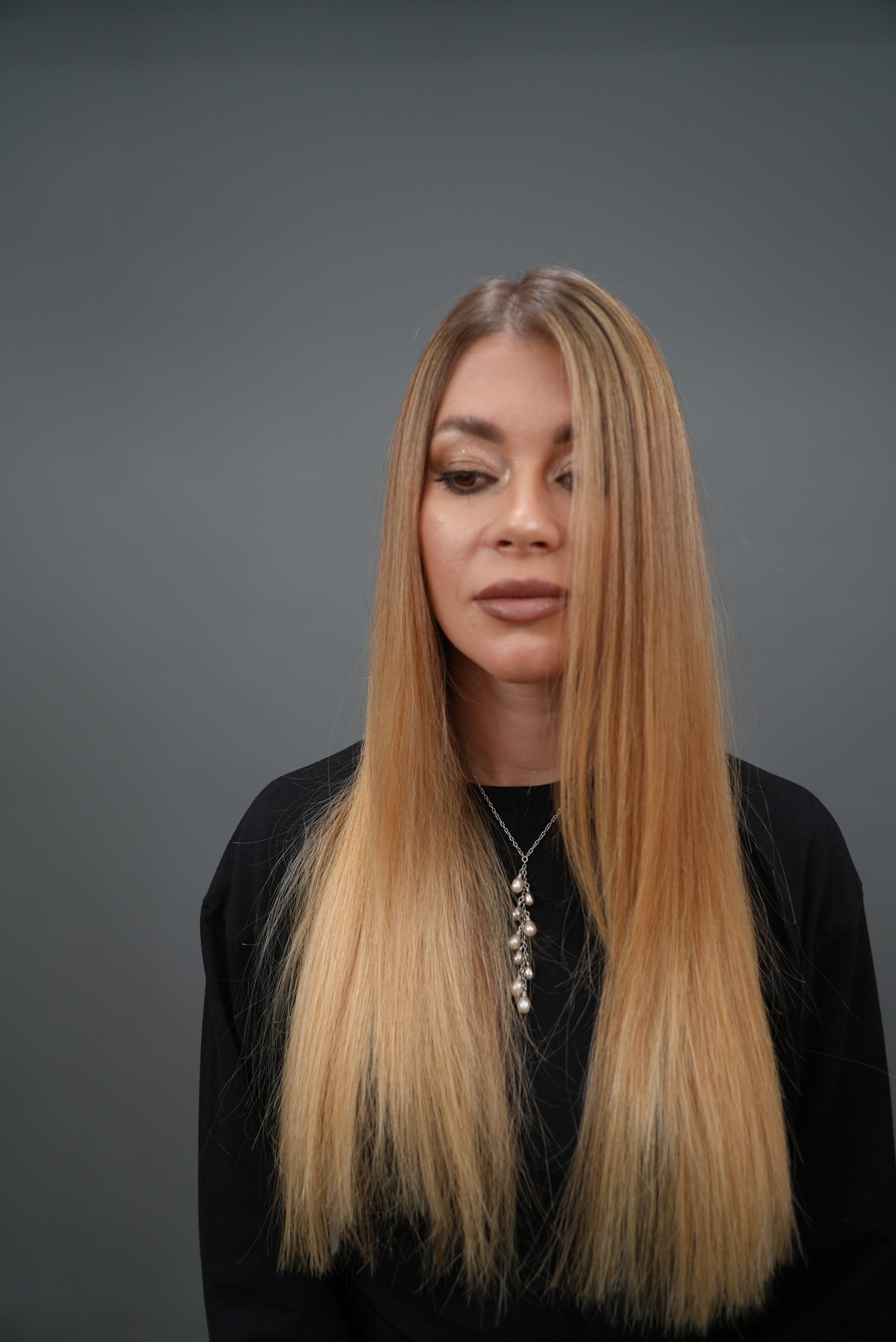 Tecnica di sfumature con elementi di cotonatura