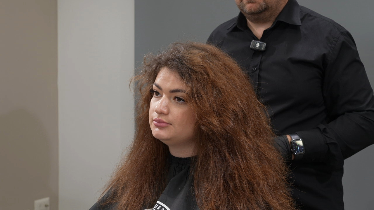 tecnica mista AirTouch e Catonatura – capelli medio grossi e porosi – SFUMATURA